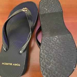 Tory Burch wedge flip flops sandals 6/ 6.5